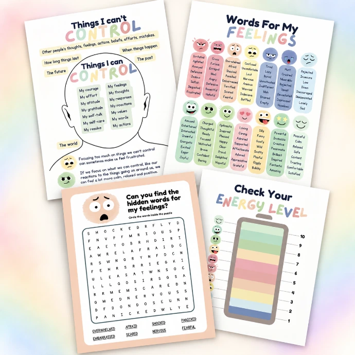 Printable calming strategies and brain-break activities for children